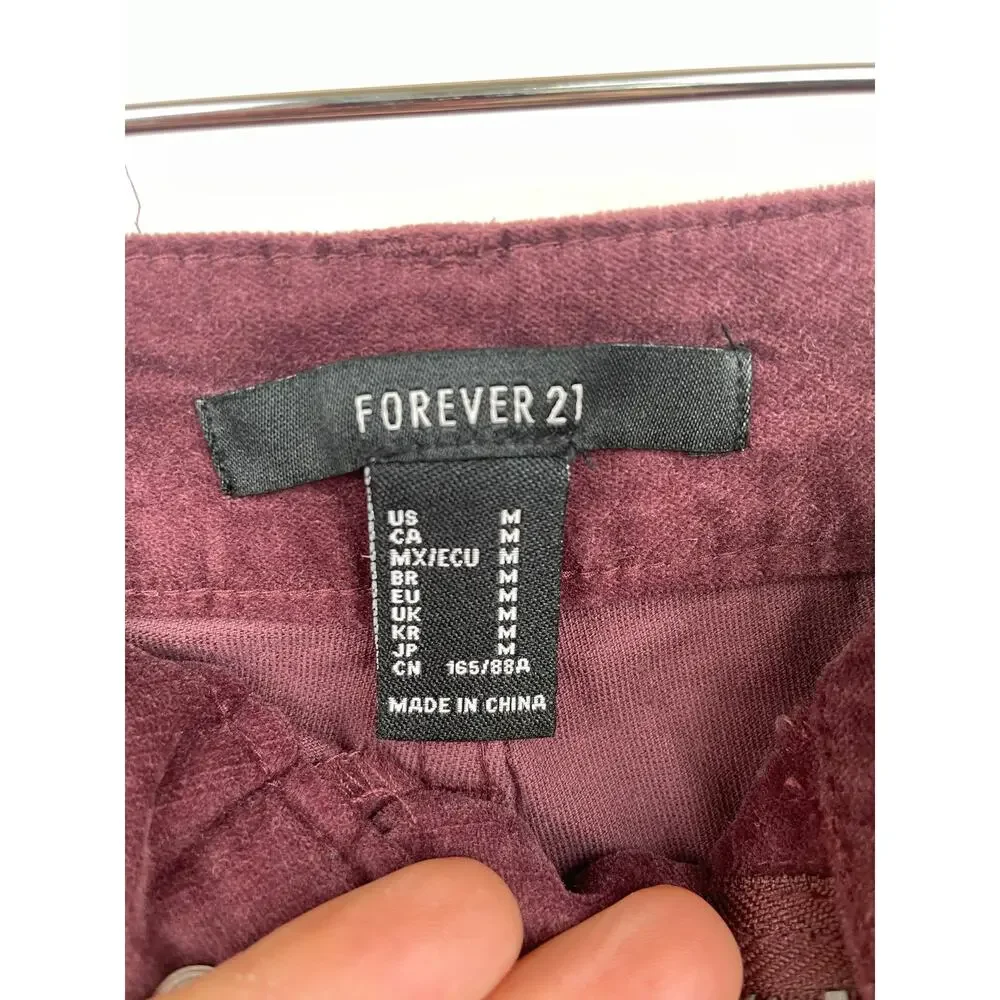 NWT Forever 21 Womens‎ Pants Sz M 70s Flare Velvet Festival Bell Bottom Stretchy - Picture 4 of 10